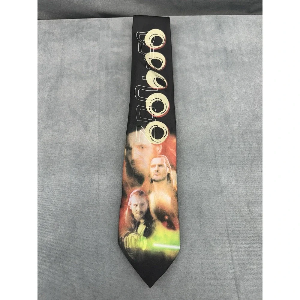 Star Wars Jedi Master Qui Gon‎ Jinn Mens Tie Episode 1 Vintage 90s Ralph Marlin